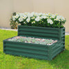 Outdoor Garden Metal Raised Vegetable Planter Flower Trough Herb Grow Bed Box