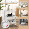 3-Tier Utility Rolling Storage Cart Storage Organizer Cart w/Locking Wheels
