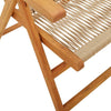 Reclining Garden Chairs 4 pcs Beige Solid Wood Acacia V7V9