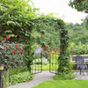 230CM Garden Arch Arbor TrellisTall Heavy-Duty Metal Arbour Archway w/Gate