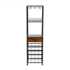 20 Bottles Wine Rack Freestand Floor w/Drawer Tall Wine Bar Stand Shelf Display