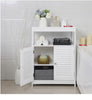 VASAGLE White Wooden Bathroom / toilet / shower room Floor Cabinet 9-3-4