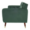 3 Seater Sofa Bed Green Velvet Button Back - Victoria