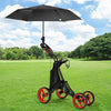GYMAX Golf Push Pull Cart Lightweight Folding 4 Wheels Golf Push Cart Red