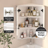 Corner Bathroom Mirror Cabinet With Storage Wall Mounting For Bathroom Modern