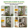 Tall Plant Stand Metal Indoor Flower Pot Rack Hanging Hooks Living Room Balcony