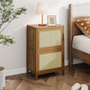 Wooden Bedroom Bedside Cabinet Furniture 2 Shelves Storage Nightstand Side Table