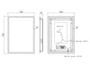 LED Bathroom Mirror 500x700 with Shaver Socket Demister/Touch/Illuminated Light