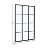 Black Industrial Style Black Metal Window Style Metal Frame Wall Mirror Decor