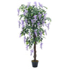 150cm Artificial Wisteria Flower Tree Indoor Outdoor Realistic Fake Potted Plant