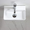 Wall Mounted Small Cloakroom Ceramic Sink Wash Basin (Centre Tap) - White