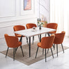 Dining Chairs Set of 2/4 Velvet Kitchen Chairs with Metal Legs