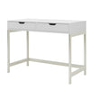 2 Drawers Workstation Writing PC Laptop Computer Table Front Office Desk White