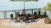6 Seater Outdoor Table and Chairs with Breathable Mesh Seat and Aluminium Top