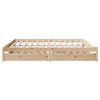 Bed Frame with Drawers 200x200 Solid Wood Pine C5A8