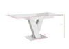 Grey White Dining Kitchen Table Extending 120 160cm V Leg Concrete 6 8 Masy