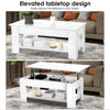 Top Shelf Furniture With Wooden Table Drawer Room Storage Living Lift Coffee Pzm