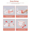 Portable Baby Bath Tub Toddler Bathtub with Thermometer Collapsible Baby Shower
