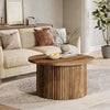 Round Coffee Table, 31.5-Inch Farmhouse Circle Center Table for Living Room