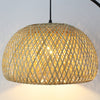 Tall Standing Floor Lamp Standard Living Room LED Bulbs Bamboo Bell Lampshade