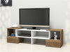 Fold Corner TV Stand 140cm Finished in White & Walnut
