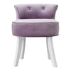 Purple Velvet Makeup Chair Seater Vanity Bedroom Dressing Table Stool Piano Seat