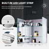 LED Bathroom Mirror Cabinet With Shaver Socket Demister Touch Sensor Double Door