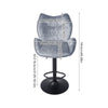 2x Swivel Adjustable Kitchen Breakfast Bar Stools Crushed Velvet Padded Barstool