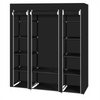NEW Large Fabric Canvas Wardrobe with Hanging Shelving Clothes Storage Closet UK