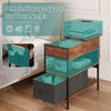 Sofa Side Table 3-Tier Flip Top End Table Storage Drawer with Charging Station