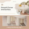 Modern White Coffee Table Irregular Cloud-Shaped Coffee Table for Living Room