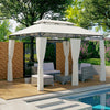 Mondeer 3x4m Garden Gazebo Heavy Duty Garden Marquee Party Camping Tent Canopy