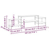 TV Cabinet Smoked Oak 197x35x52 cm Engineered Wood
