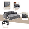 Pull Out Sofa Bed L Shape Corner Sofa with Reversible Chaise with Storage Grey