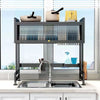 Carbon Steel Space Saving Stylish Above Kitchen Sink Over Sink Dish Drying Rack
