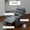 Power Massage Lift Recliner Chair Big and Tall PU Leather Recliner Chair, Grey