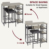 3PCS Bar Table & 2 Stools Set Kitchen Dining Table Set Industrial Furniture