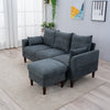 Modern L-Shaped Corner Sofa 2 3 Seater Armchair Couch With Footstool
