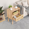 Rattan Bedside Cabinets With Natural Cane Side Tables For Living Room Bedroom