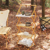 4 Layer Bamboo Outdoor Folding Shelf Wooden Camping Storage Rack Shelves Unit UK
