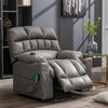 Electric Riser Recliner Chair Fabric Massage Heat Single Sofa Armchair Grey