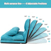 Lazy Sofa Bed Convertible Floor Couch with 6-Level Adjustable Backrest Blue