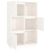 Highboard White 74x35x117 Solid Wood Pine G6C6