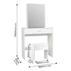 Modern Dressing Table Makeup Desk w/Sliding Mirror Shelves & Drawer Wooden Gifts