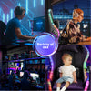 Black Reclining Gaming Chair with Footrest & Bluetooth Speakers & RGB LED Eaaigv