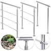 Round Brushed Stainless Steel Rail Balustrade Stair Step Handrail Angle Mobility