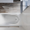 Frameless Bath Shower Screen Bathroom Fixed Clear 6mm Glass Panel 800x1400mm