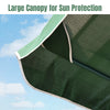 3-Person Garden Swing Chair Metal Hammock Cushioned Seat Lounger W/ Canopy