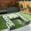 5Grid Large Metal Raised Bed Vegetable Flower Garden Planter Trough Grow Box UK
