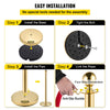 4PCS Barrier Posts Crowd Control Stanchion 2 Velvet Ropes Bank Queue